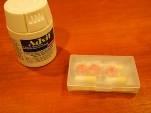 常備薬のAdvil（鎮痛剤）とプレコール（総合感冒薬）をミニピルケースに
