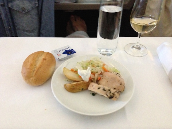 スイス航空ビジネスクラスの食事